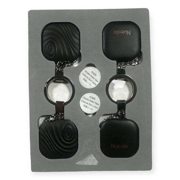 Nutale  Key Finder Tag (iOS Only) Tracker Locator w/ Key Chain - Gray 4 Pack - Picture 1 of 3